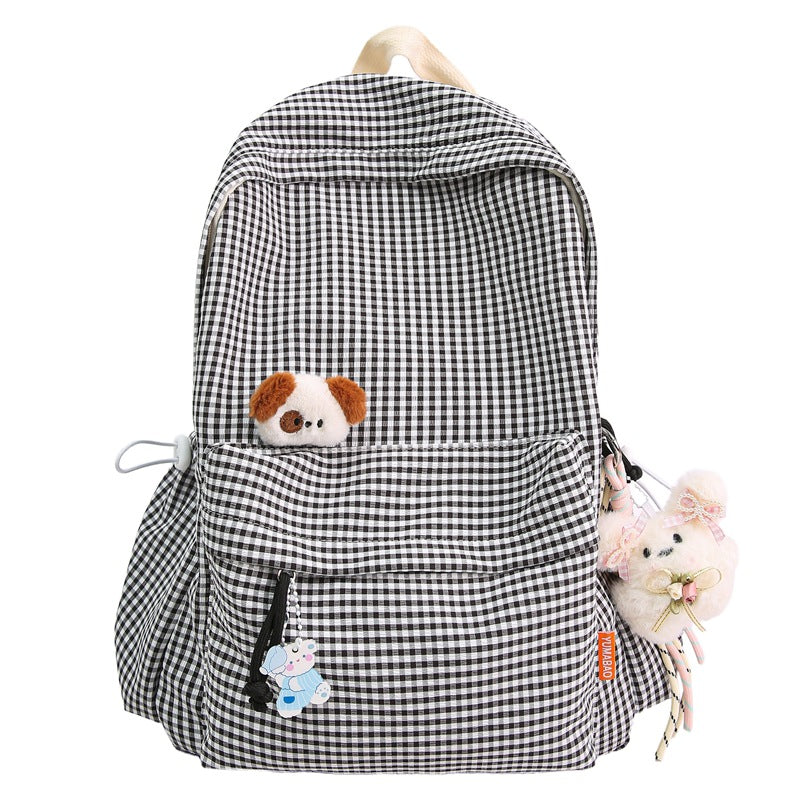 Niedlicher Karomuster-Rucksack