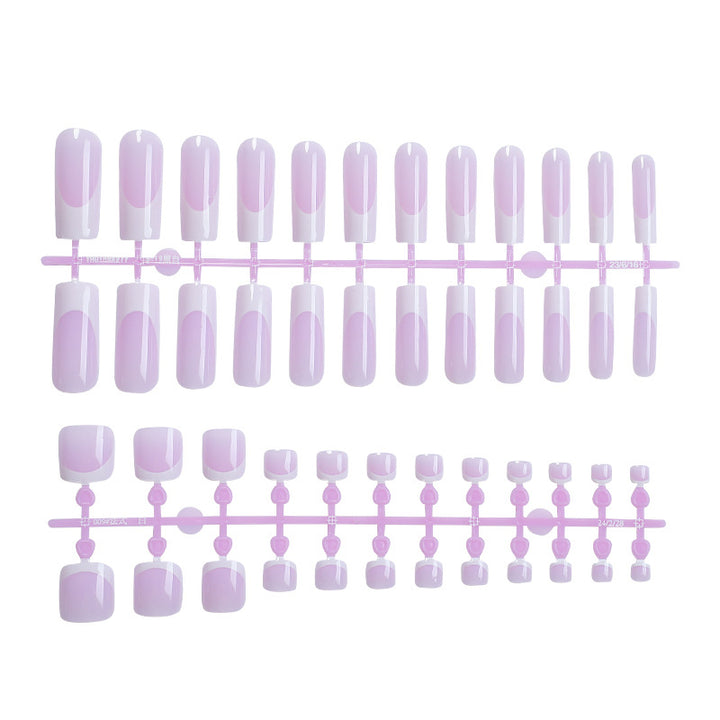 Elegantes skulptiertes Press-On Nagelkunst-Set Karnz