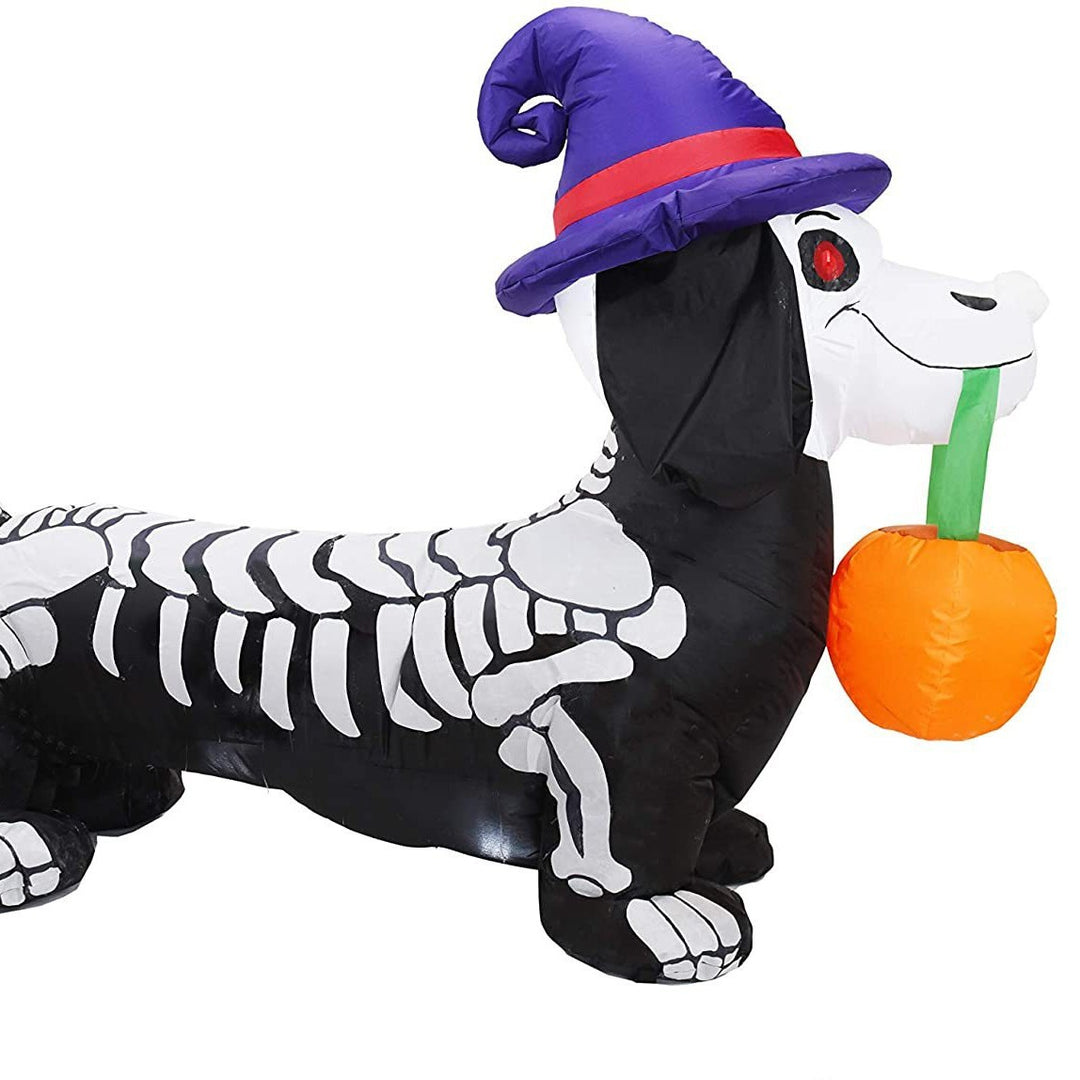 Aufblasbare Halloween Hund mit Skelett-Design