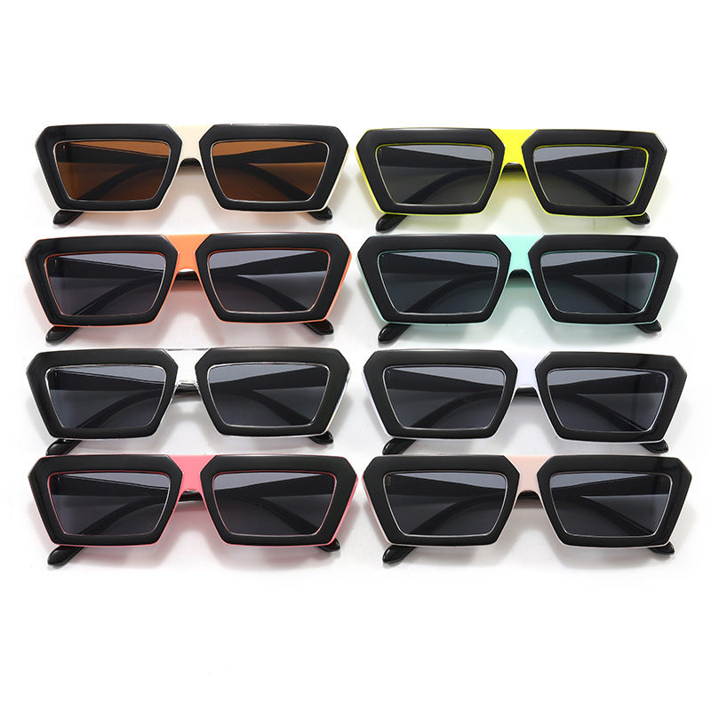 Damen geometrische Sonnenbrille im trendigen Design Karnz