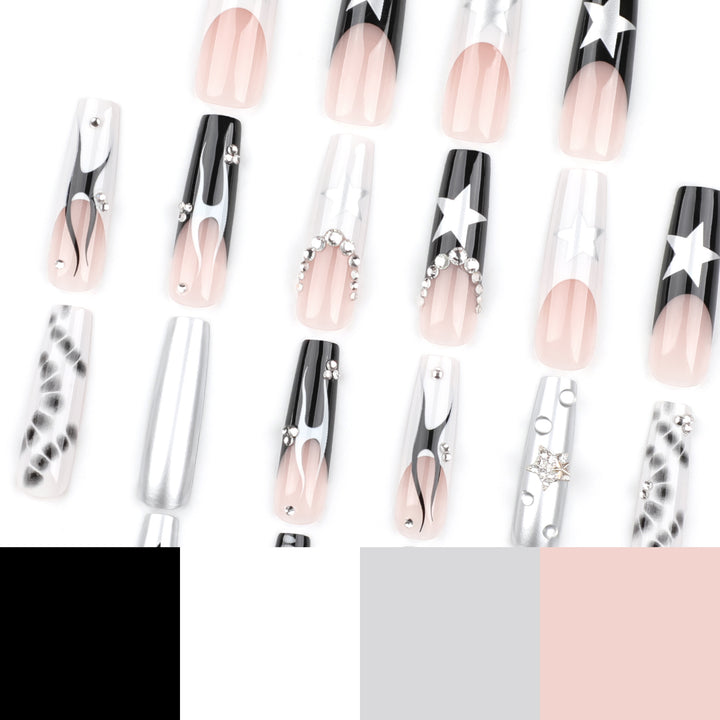 Kunstnagelset mit Glamour-Akzenten Karnz