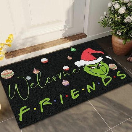 Weihnachtlich gestaltete dekorative Fußmatte für Zuhause
