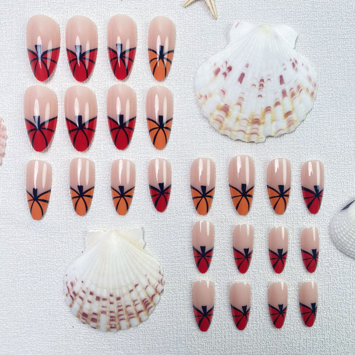 Künstlerisches Basketball-Themen Press-On Nail Set Karnz