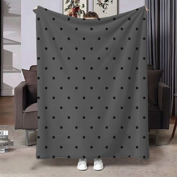 Gemütliche Pünktchen Fleece Wurfdecke