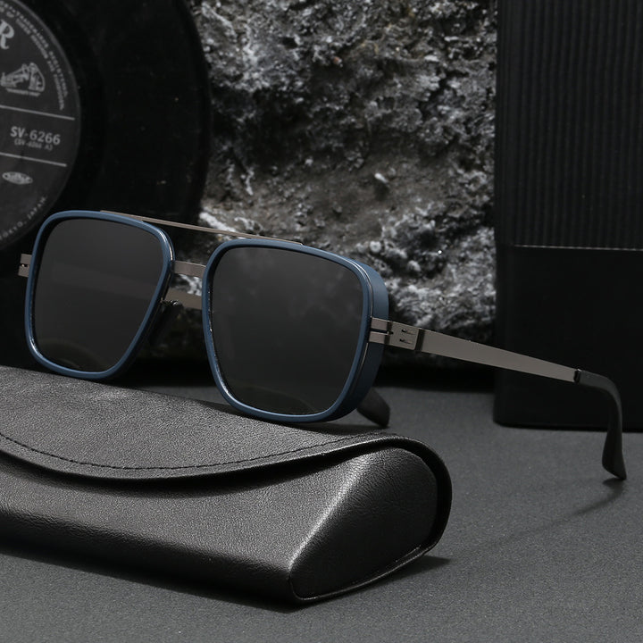 Herren Premium Sonnenbrille im modernen quadratischen Design Karnz