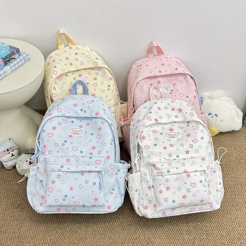 Verspielter Sternen-Print-Rucksack Karnz