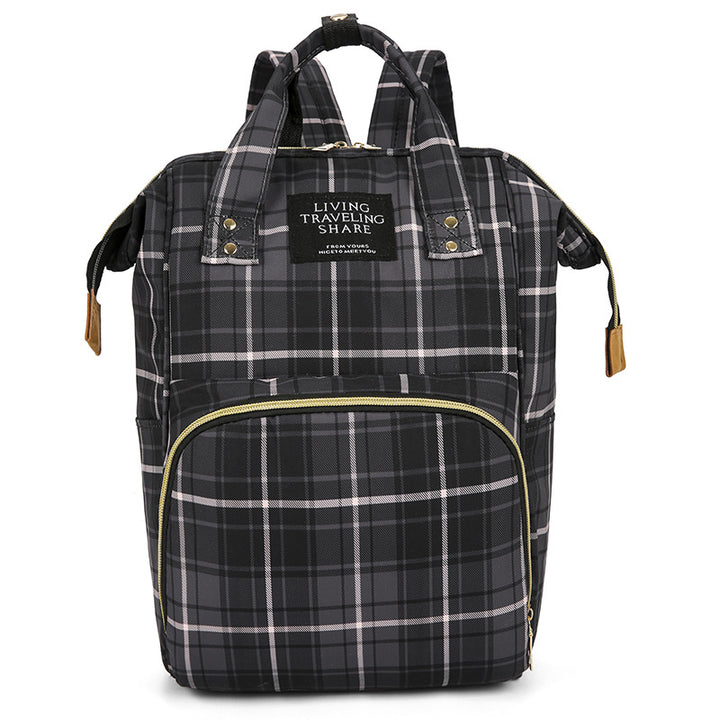 Karierter Muster Reisek backpack Karnz