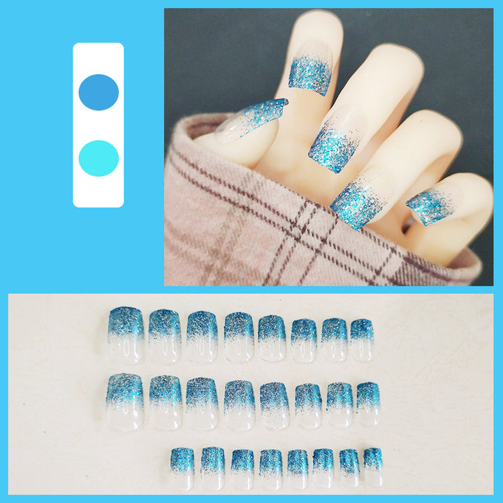 Glitzerndes Ombre Press-On Nägel
