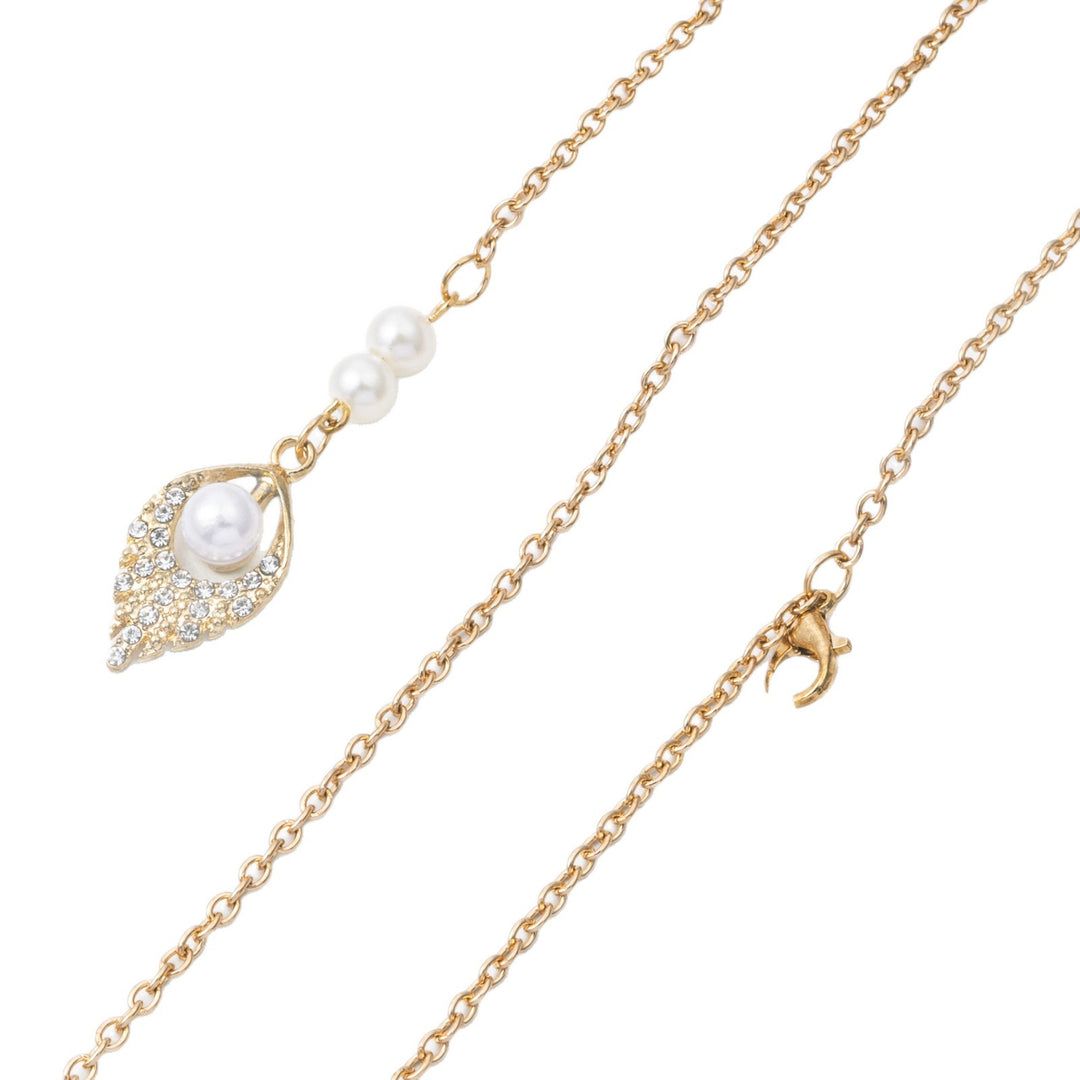 Elegante Perlenohrringe mit Kette Karnz