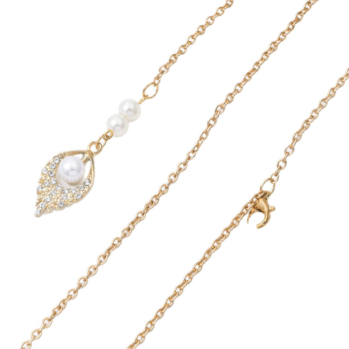 Elegante Perlenohrringe mit Kette Karnz