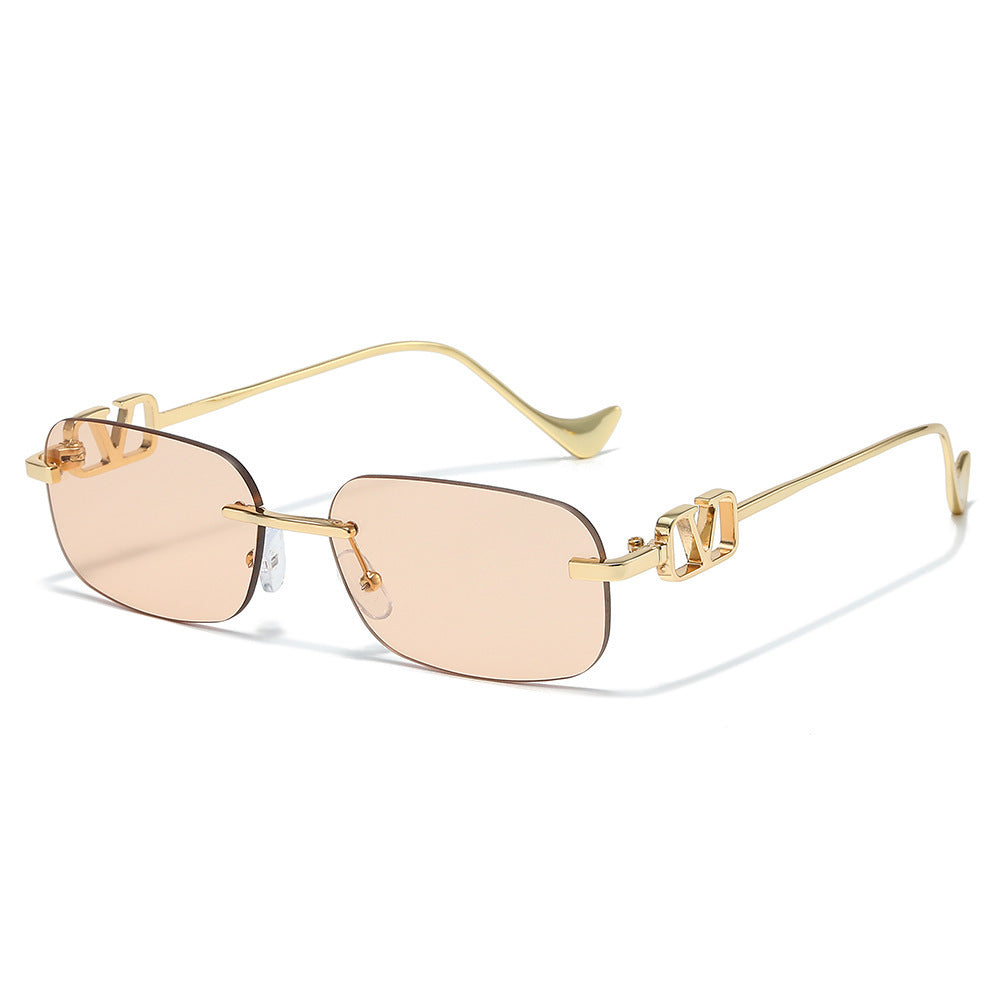 Chic Vintage-inspirierte rechteckige Sonnenbrille Karnz