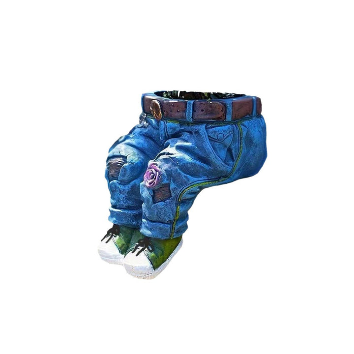 Dekorative Pflanzfigur im Jeans-Look Karnz