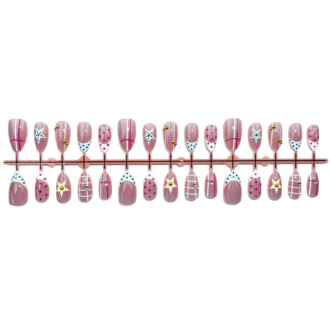Künstlerisches dekoratives Press-On-Nagelset 1790746064