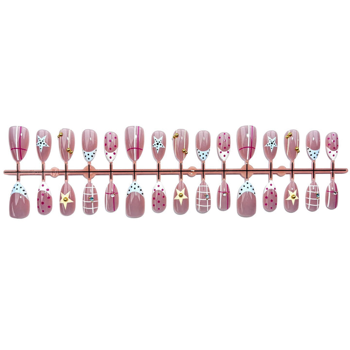 Künstlerisches dekoratives Press-On-Nagelset 1790746064