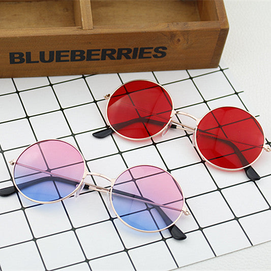 Damen runde Sonnenbrille mit stylischem Metallic-Rahmen Karnz