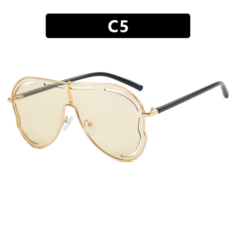 Damen luxuriöse Piloten-Sonnenbrille mit modernem Rahmen Karnz