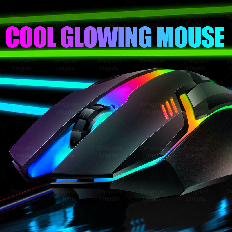 Hochpräzise ergonomische Gaming-Maus für Männer mit RGB-Beleuchtung Karnz