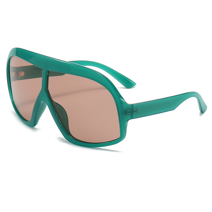 Damen Sportliche Sonnenbrille mit breitem Rahmen und polarisierten Gläsern Karnz