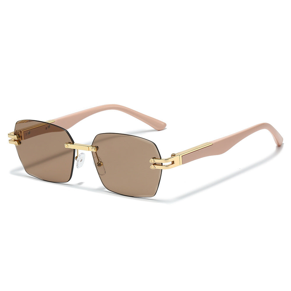 Oversized geometrische Sonnenbrille mit Metallelementen Karnz