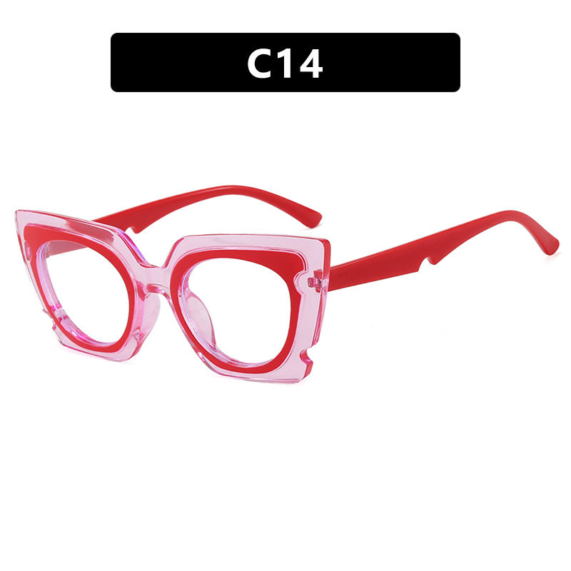 Damen oversized Sonnenbrille mit extravagantem Rahmen und UV-Schutz Karnz