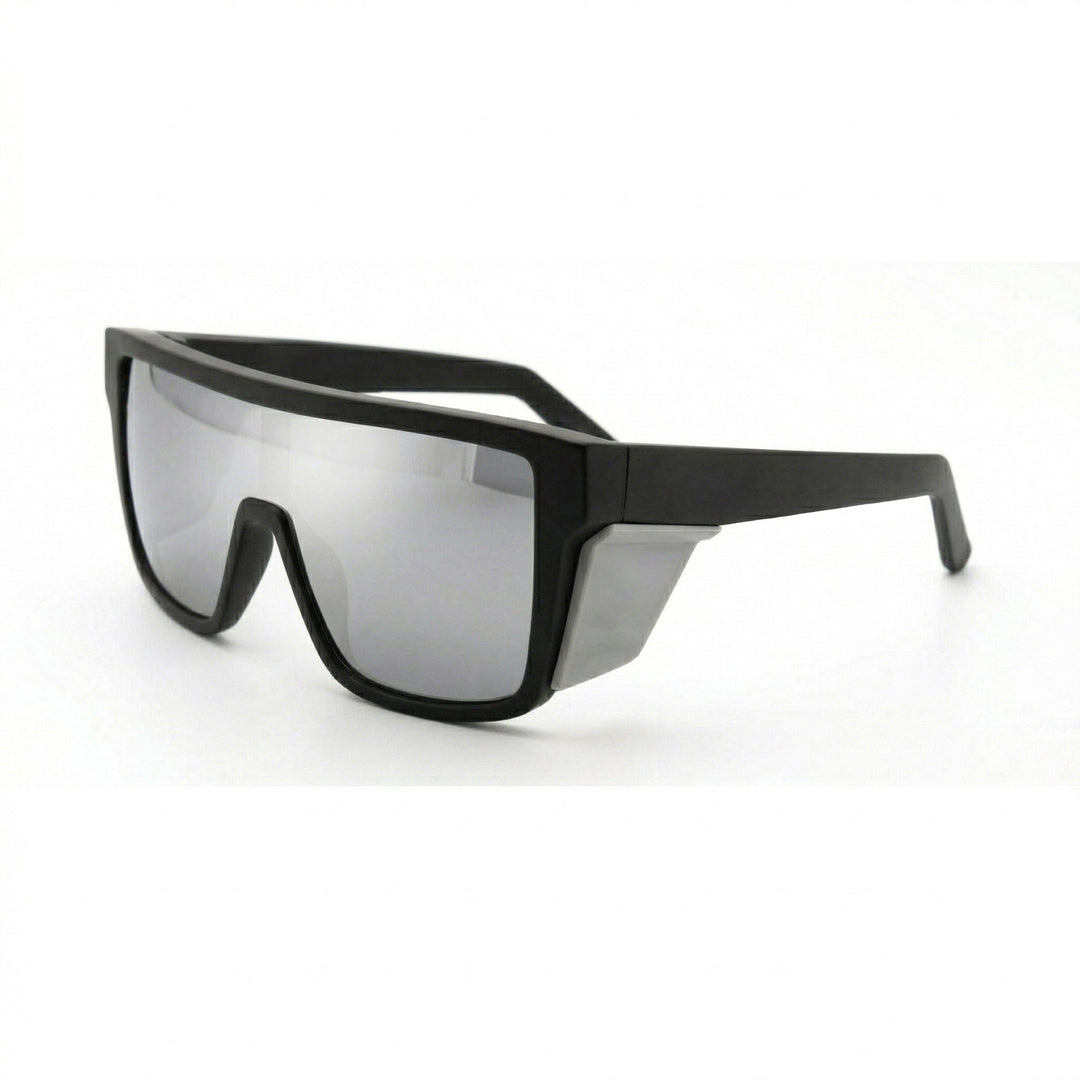 Damen Sportsonnenbrille im modernen Design mit breitem Rahmen und polarisierenden Gläsern Karnz