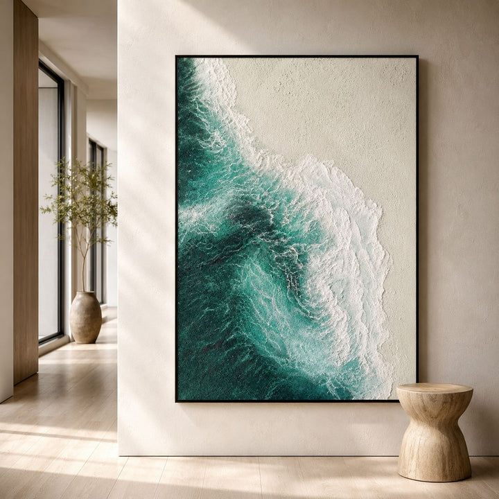 Abstraktes Küstenlandschaft Leinwand Kunstwerk