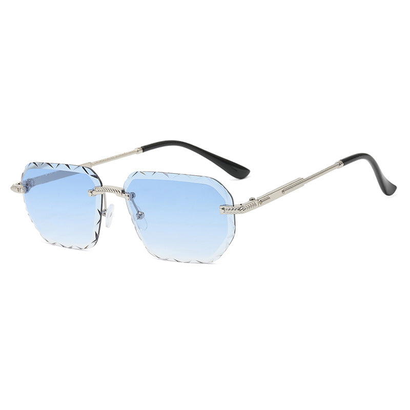 Damen geometrische Sonnenbrille mit verspiegelten Gläsern und robustem Rahmen Karnz