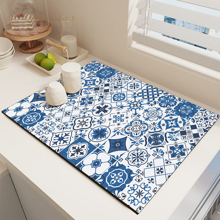 Elegante Mosaikmuster Küchenmatte Karnz