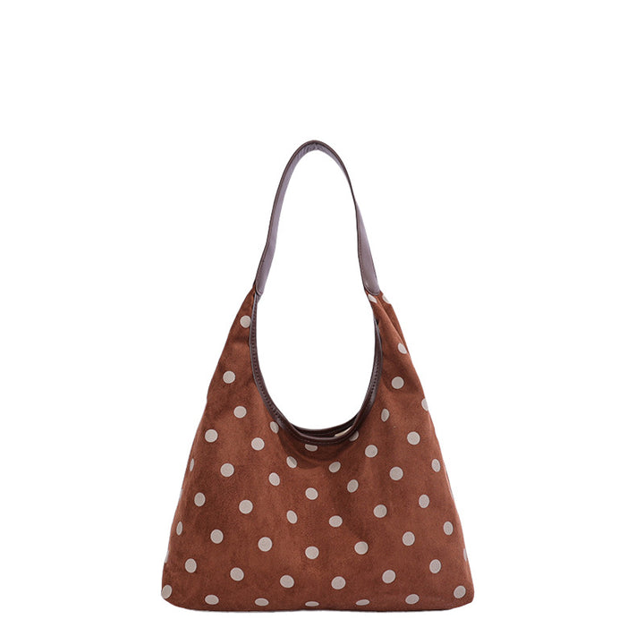 Polka Dot Wildleder Einkaufstasche