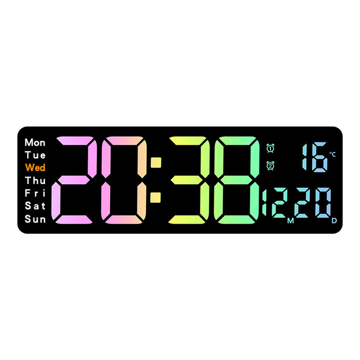 Digitaler Multifunktionswecker mit mehrfarbigem LED-Display und Temperaturanzeige Karnz