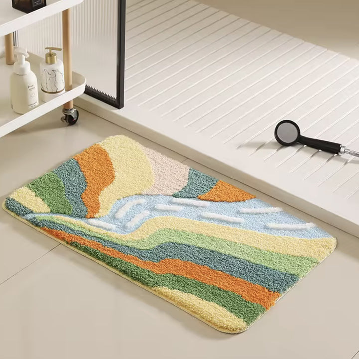 Blatt Design Badteppich