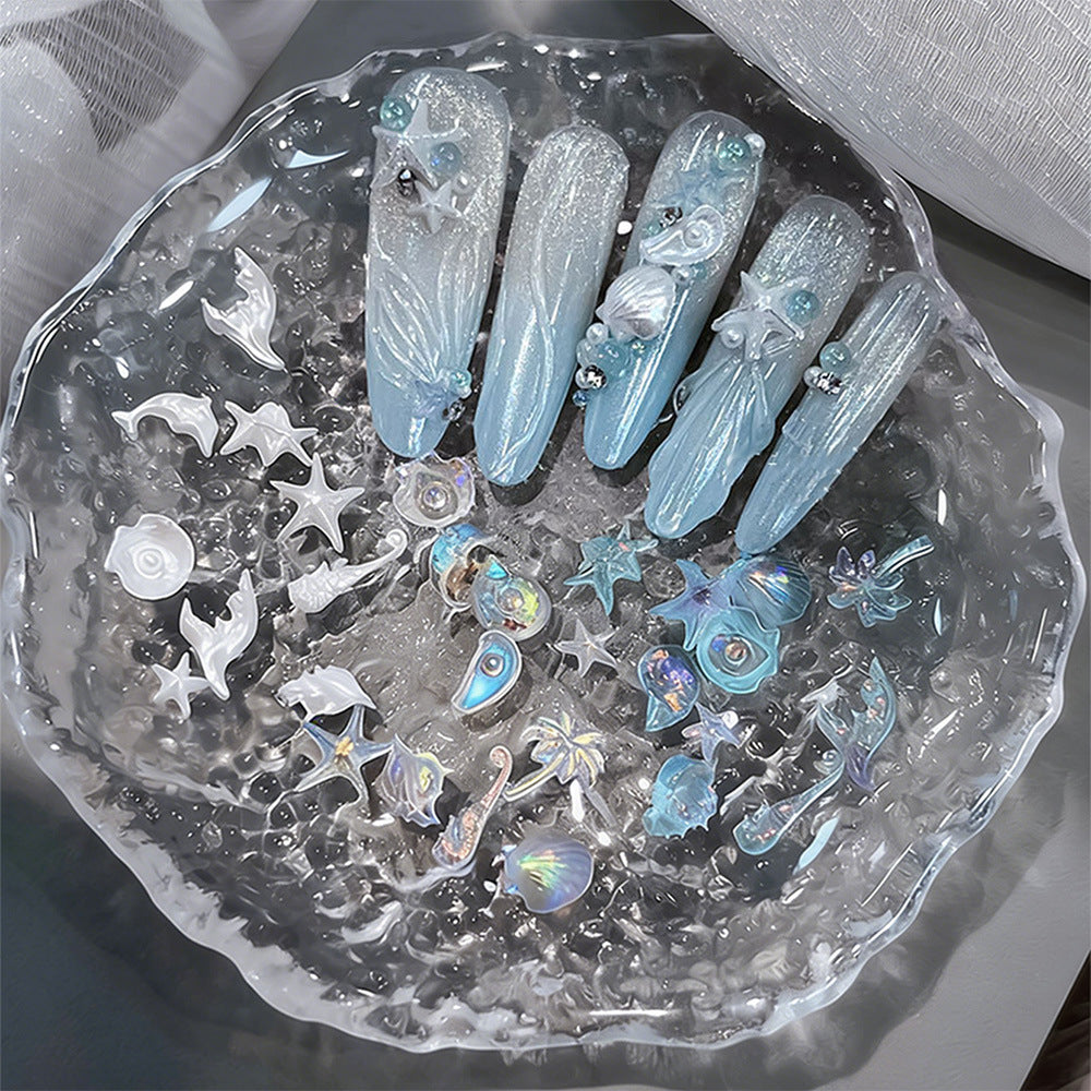 Ozean-Themen Nagelart Charms