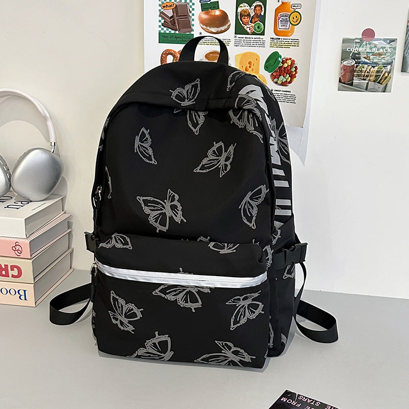 Stylischer Schmetterlingsdruck-Rucksack