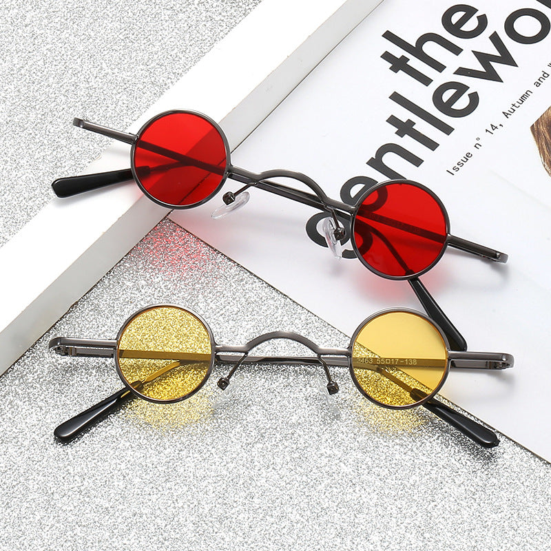 Damen modische runde Brille mit filigranem Metallrahmen Karnz