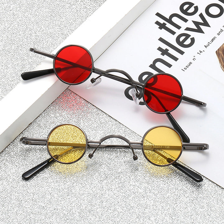 Damen modische runde Brille mit filigranem Metallrahmen Karnz