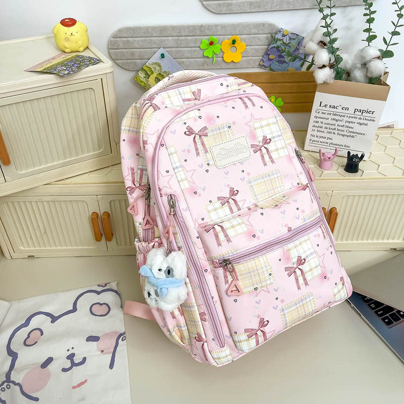 Süßer Grafikdruck Schulrucksack Karnz