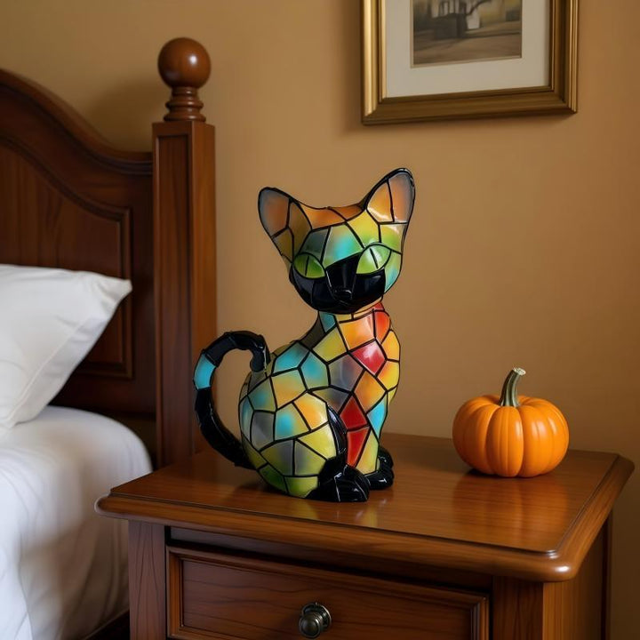 Dekorative Katzenfigur im Mosaik-Design Karnz
