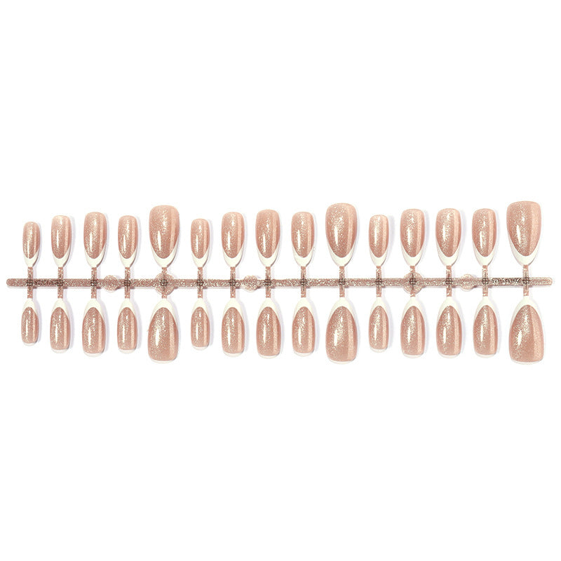 Premium Glitzerndes Press-On Nagelset Karnz