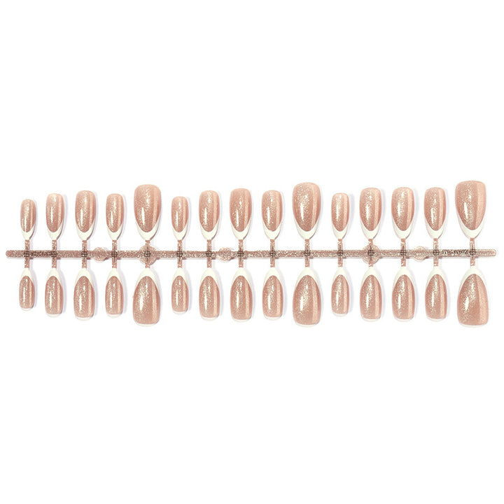 Premium Glitzerndes Press-On Nagelset Karnz