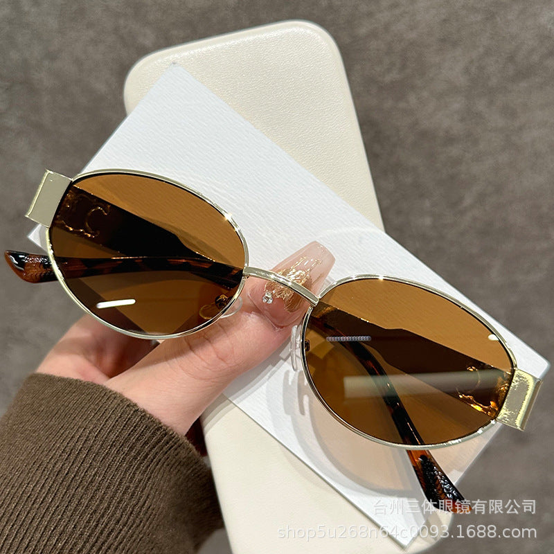 Elegante ovale Rahmen-Sonnenbrille