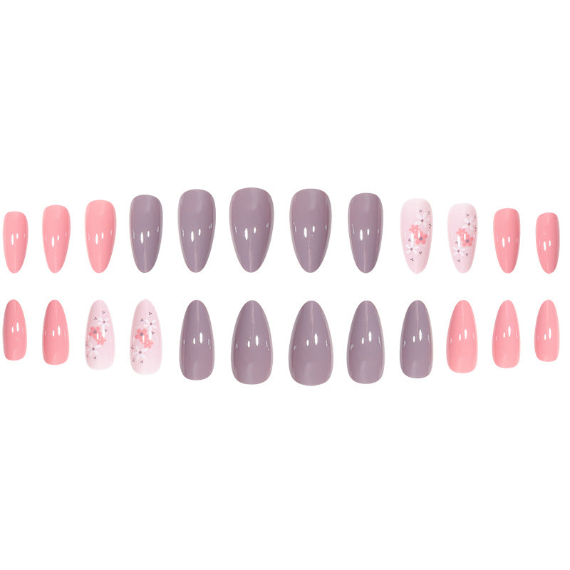 Floral Design Stiletto Nail Set Karnz