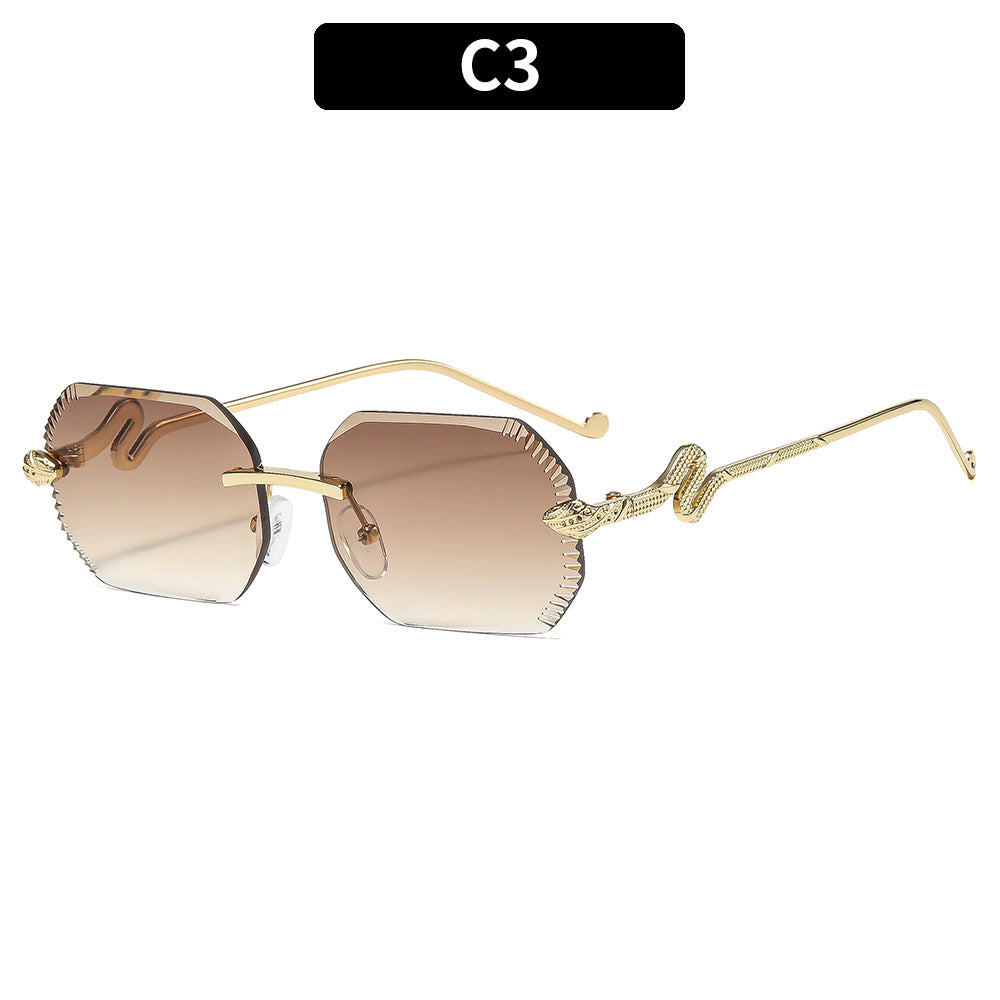 Künstlerische Schlangen-Detail Geometrische Sonnenbrille