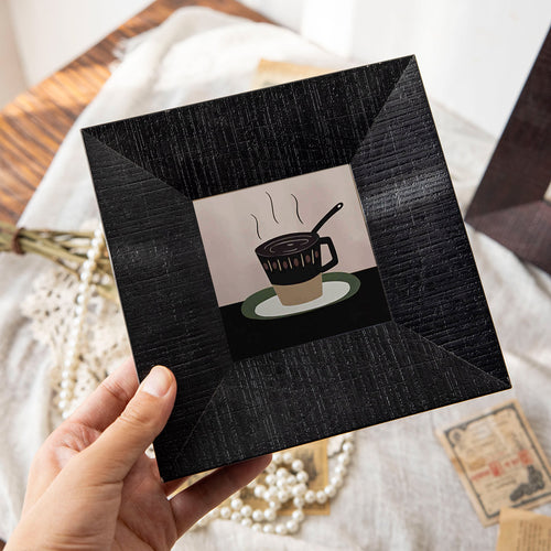 Künstlerischer gerahmter Kaffee-Wandkunstdisplay für das Zuhause
