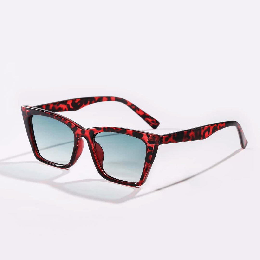 Damen Cat-Eye Sonnenbrille mit einzigartigem kantigem Rahmen Karnz