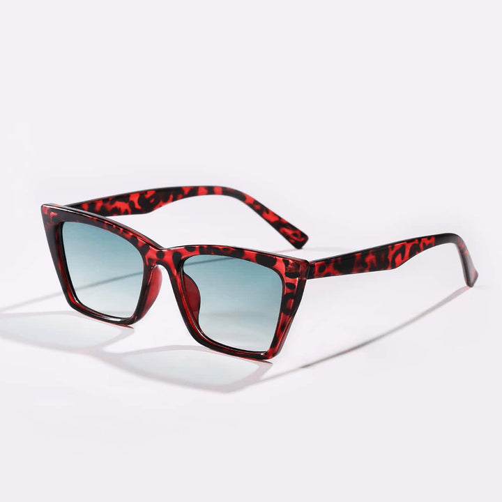 Damen Cat-Eye Sonnenbrille mit einzigartigem kantigem Rahmen Karnz