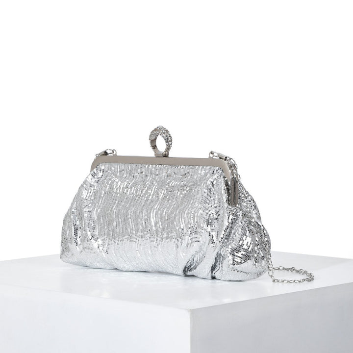 Vintage-inspirierte strukturierte Abend-Clutch