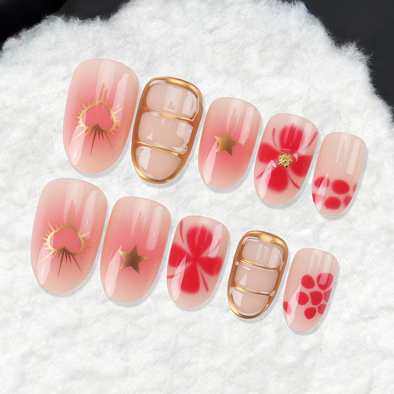 Floral Design Press-On Nail Art Set Karnz