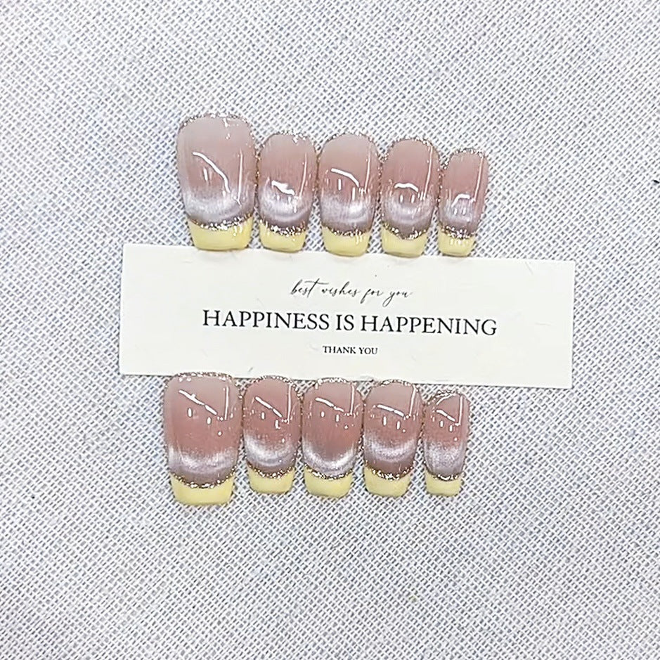 Glamourös Ombre-Effekt Press-On Nagelset Karnz