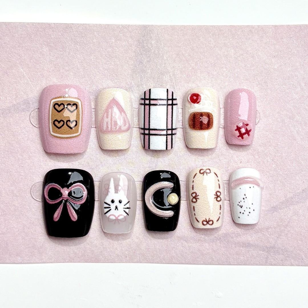 Künstlerische Nail Art Aufkleber Designs