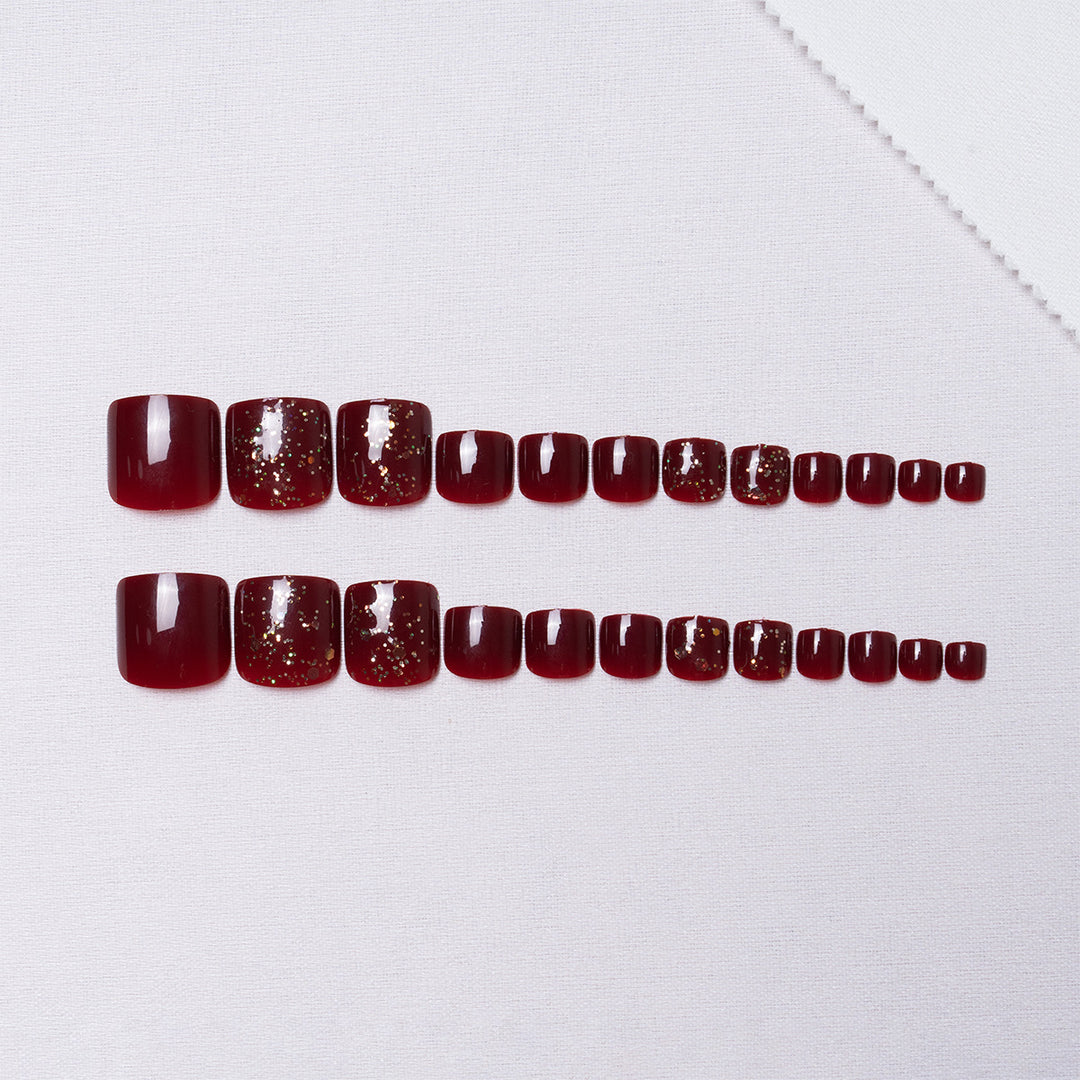 Dekorative Glitzer Pediküre Nagelkunst 1791110394